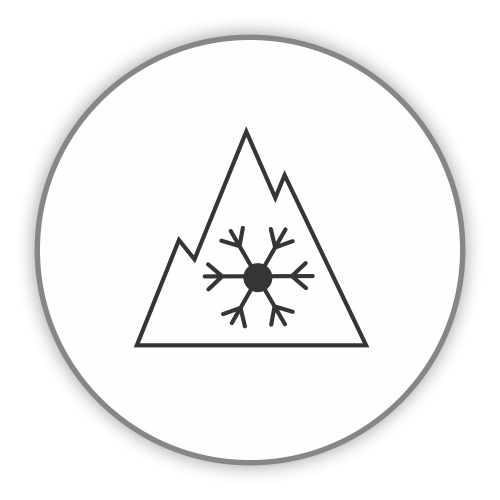 3 peak mountain snowflake symbol
