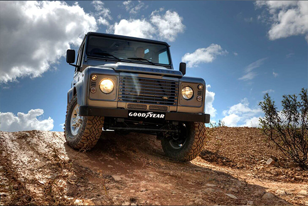 Land Rover on Goodyear tyres