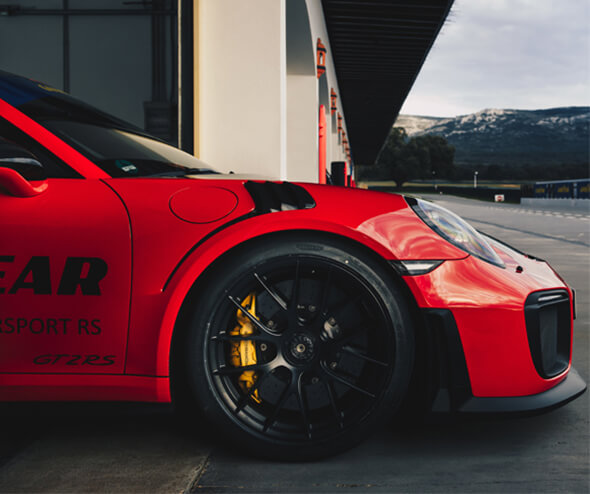 Supersport RS tyres on car