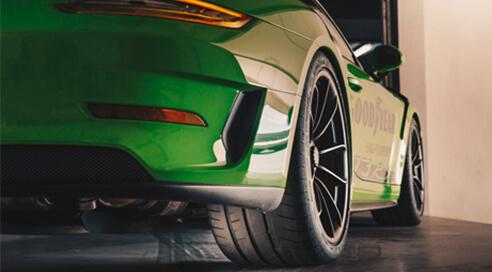 car with goodyear eagle f1 tyres
