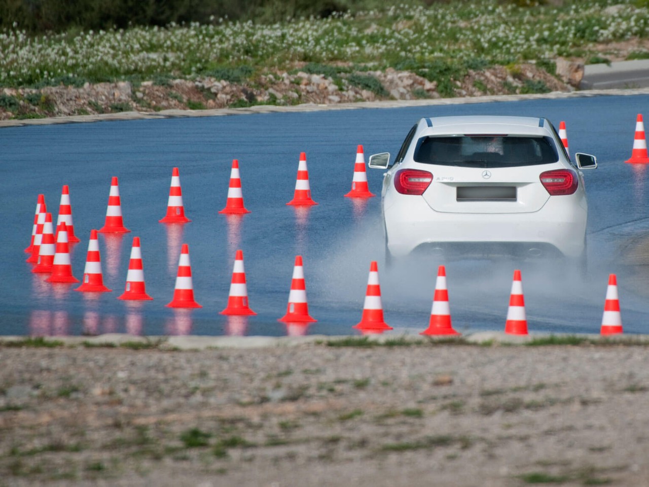 Tyre Wet Grip Measurement and Analysis with Mercedes A Class on track