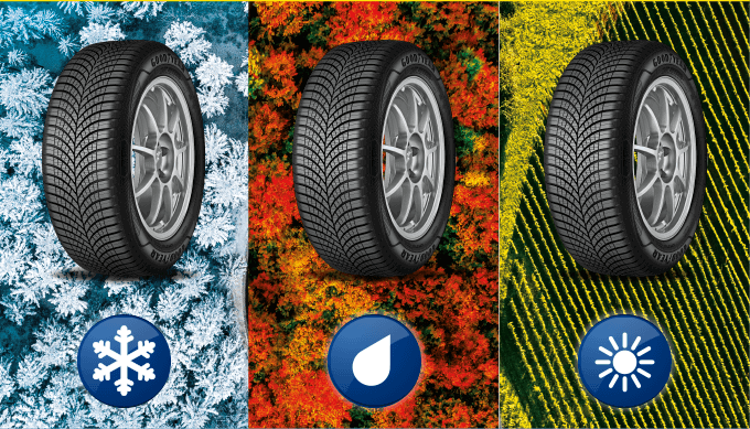 Goodyear Vector 4Seasons Gen-3 built for cold weather, rain or sunshine. 