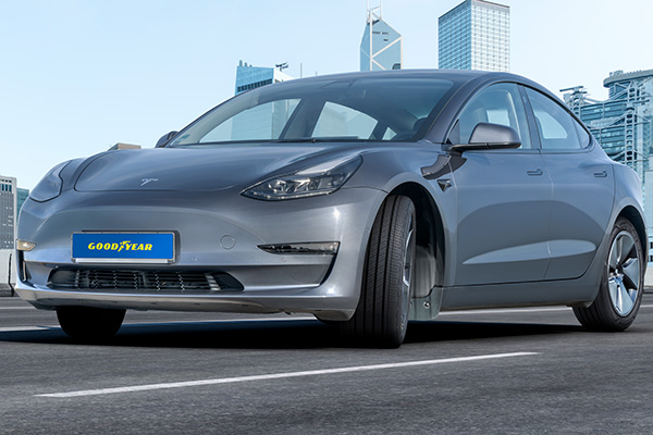 Tesla sugli pneumatici Goodyear
