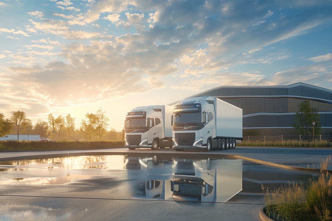 Due camion con pneumatici Goodyear EQMAX ed EQMAX ULTRA.